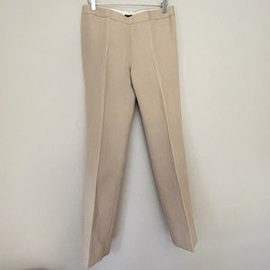Calvin Klein Collection Pants Womens Size 8/44 Tan Ramie Cotton Classic